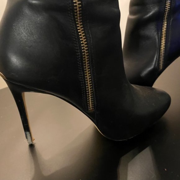 Michael Kors Stiletto Knee High black leather boots Sz.7 - Picture 8 of 10